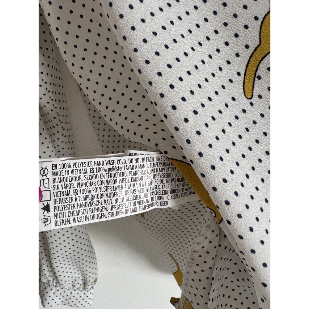 F21 Dachshund Dog Print Button Down Blouse Forever 21 Small - Picture 12 of 12